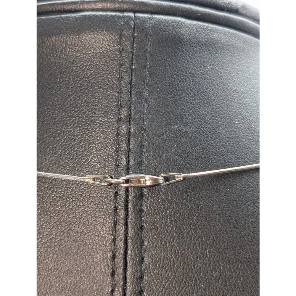 Vtg Emily Sterling Initial 'N' .5" Disk Pendant 22" Snake Chain Necklace - Picture 6 of 7